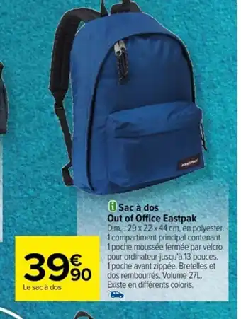 Carrefour Drive Sac à dos Out of Office Eastpak offre