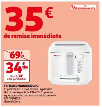 Auchan Supermarché Moulinex friteuse moulinex uno offre