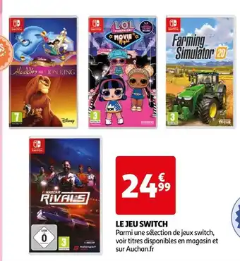 Auchan Nintendo le jeu switch offre