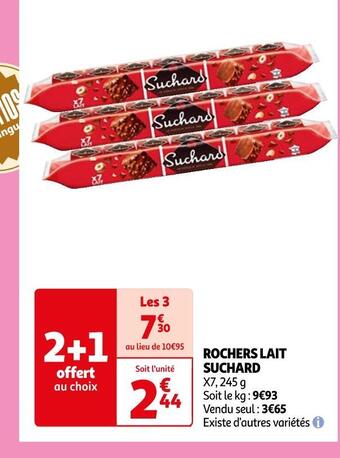 Auchan Suchard rochers lait offre