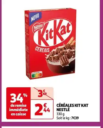 Auchan Supermarché Nestlé céréales kit kat offre