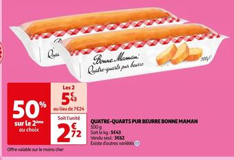 Auchan Bonne maman quatre-quarts pur beurre offre