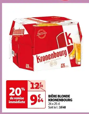 Auchan Supermarché Kronenbourg bière blonde offre