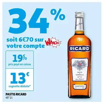 Auchan Ricard pastis offre