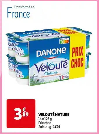 Auchan Danone velouté nature offre