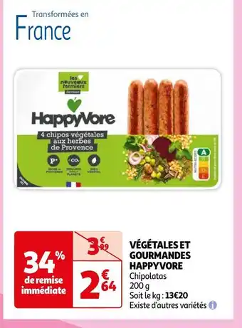 Auchan Happyvore végétales et gourmandes offre