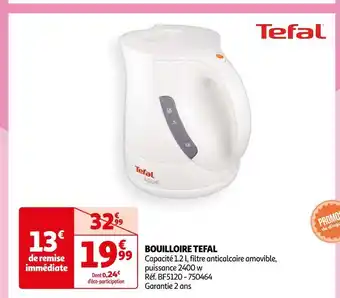Auchan Tefal bouilloire offre