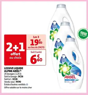 Auchan Ariel lessive liquide alpine (1) offre