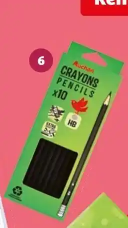 Auchan Auchan 10 crayons graphite hb offre