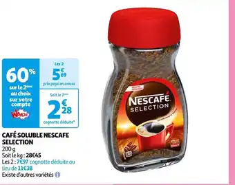 Auchan Nescafe selection café soluble offre