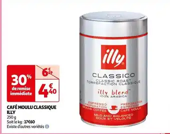 Auchan Illy café moulu classique offre