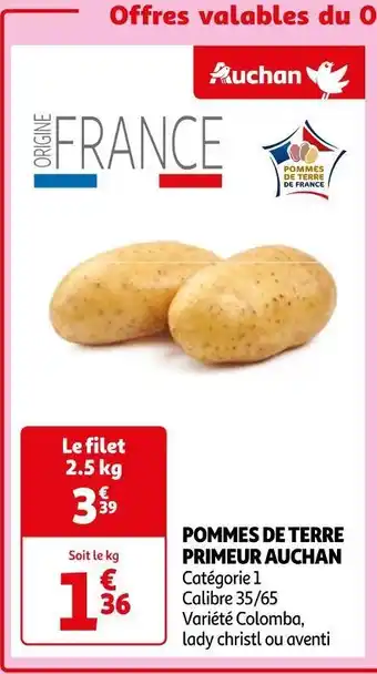 Auchan Auchan pommes de terre primeur offre