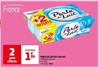 Auchan Yoplait perle de lait de yoplait offre