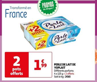 Auchan Supermarché Yoplait perle de lait offre