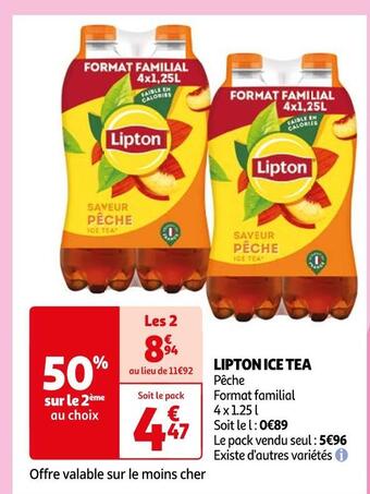 Auchan Lipton ice tea offre