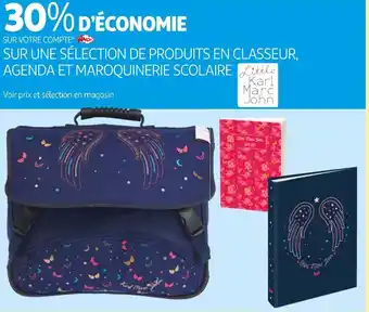Auchan Little karl marc john 30% d’économie sur votre compte waaoh! sur une sélection de produits en classeur, agenda et maroquineri offre