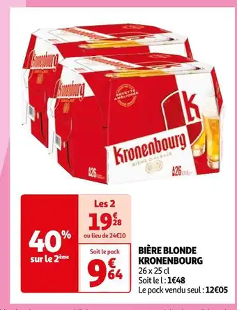 Auchan Kronenbourg bière blonde offre