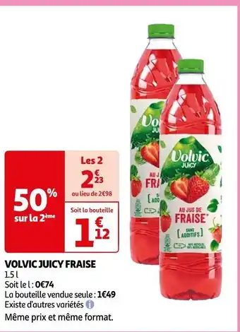 Auchan Volvic volvic juicy fraise offre