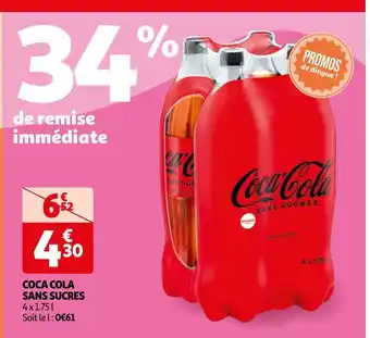 Auchan Coca cola coca cola sans sucres offre