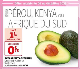 Auchan Avocat prêt à déguster offre