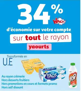 sur tout le rayon yaourts