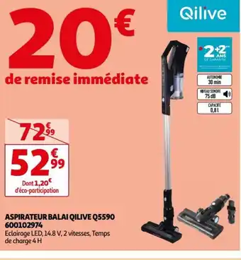 Auchan Supermarché ASPIRATEUR BALAI QILIVE Q5590 600102974 offre
