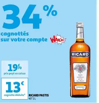 RICARD PASTIS 45°1L