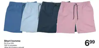 Zeeman Short homme Du S au XXL offre