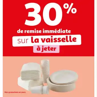 Auchan sur la vaisselle à jeter offre