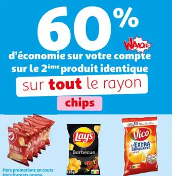 Auchan sur tout le rayon chips offre