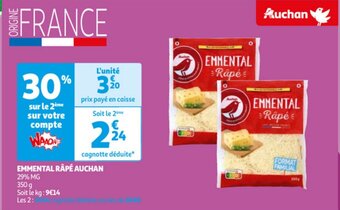 Auchan EMMENTAL RÂPÉ AUCHAN offre