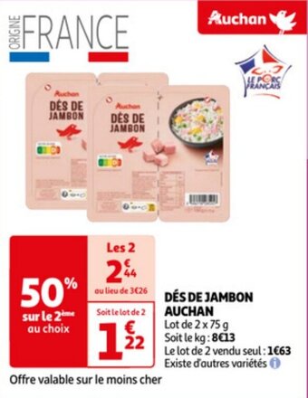 Auchan DÉS DE JAMBON AUCHAN offre