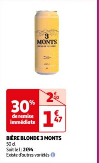 BIÈRE BLONDE 3 MONTS