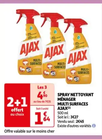 Auchan SPRAY NETTOYANT MÉNAGER MULTI SURFACES AJAX(¹) offre