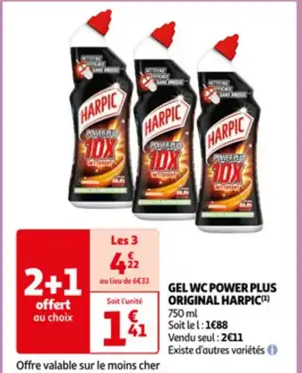 Auchan GEL WC POWER PLUS ORIGINAL HARPIC(¹) offre