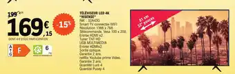 E.Leclerc TÉLÉVISEUR LED 4K "HISENSE" offre