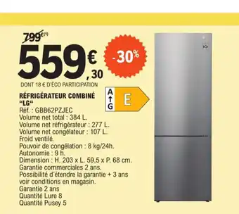 E.Leclerc RÉFRIGÉRATEUR COMBINÉ offre