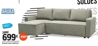 E.Leclerc CANAPÉ D'ANGLE CONVERTIBLE offre