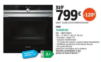 E.Leclerc FOUR SIEMENS offre