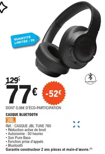 E.Leclerc CASQUE BLUETOOTH offre