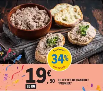E.Leclerc RILLETTES DE CANARD(¹) "PRUNIER" offre