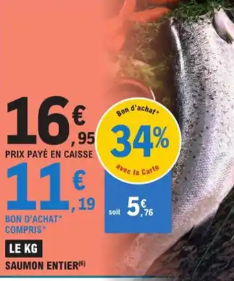 E.Leclerc SAUMON ENTIER offre