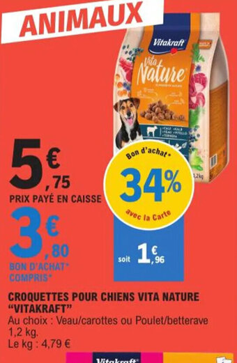 E.Leclerc CROQUETTES POUR CHIENS VITA NATURE "VITAKRAFT" offre