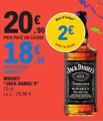 E.Leclerc WHISKY "JACK DANIEL'S" offre