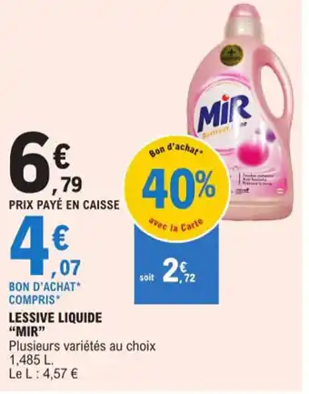 E.Leclerc LESSIVE LIQUIDE "MIR" offre