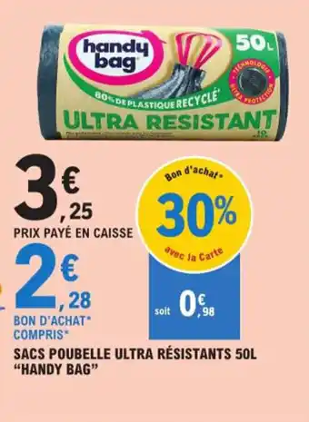 SACS POUBELLE ULTRA RÉSISTANTS 50L "HANDY BAG"
