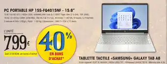 E.Leclerc PC PORTABLE HP 15S-FQ4015NF - 15.6" offre