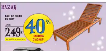 E.Leclerc BAIN DE SOLEIL EN TECK offre