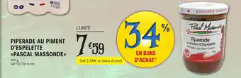 E.Leclerc PIPERADE AU PIMENT D'ESPELETTE offre