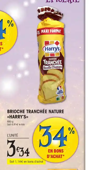 E.Leclerc BRIOCHE TRANCHÉE NATURE <<HARRY'S>> offre